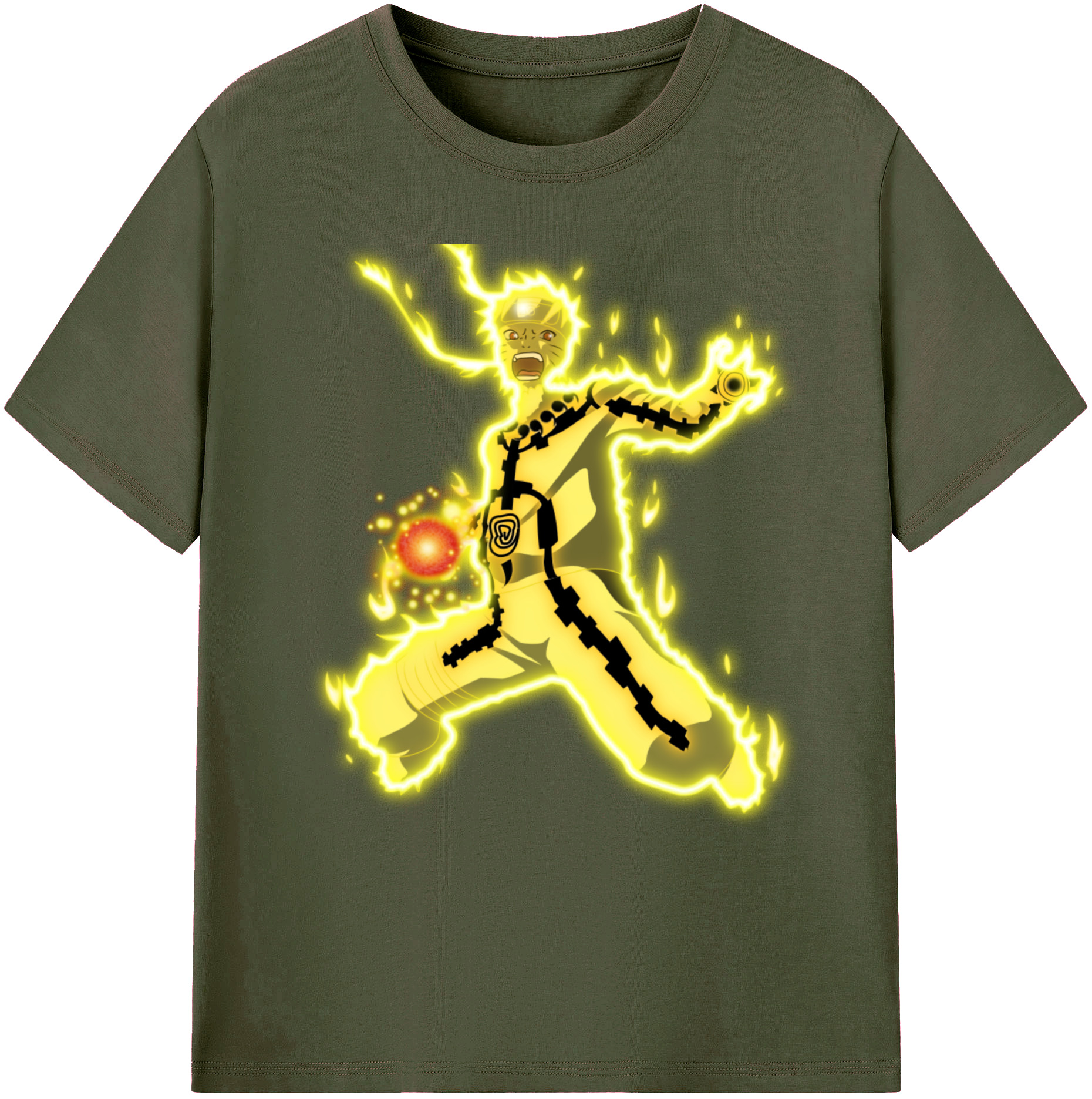 （画像用） NARUTO -ナルト- うずまき ナルト Uzumaki Naruto 綿100％ メンズ半袖Tシャツ｜肌触りやわらか＆通気性